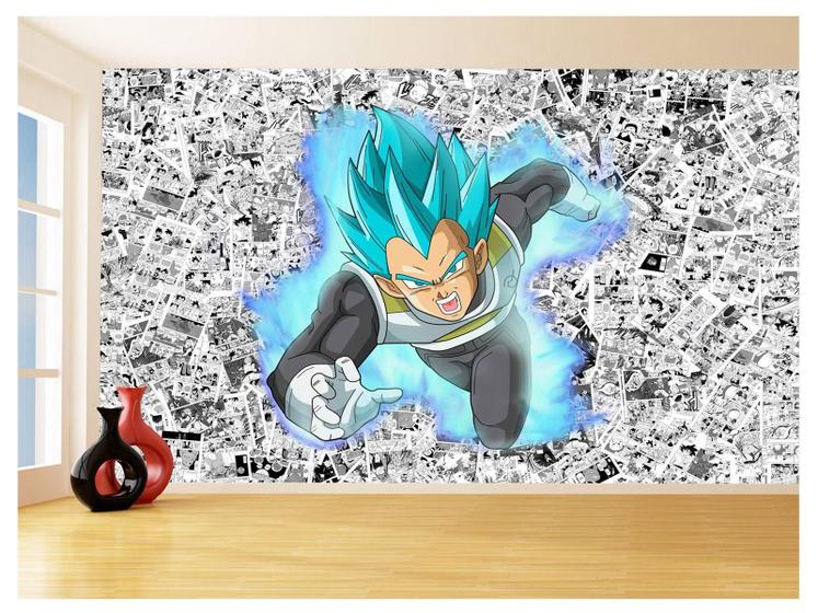 Imagem de Papel De Parede Dragon Ball Vegeta Blue Anime 3,5M Dbz579