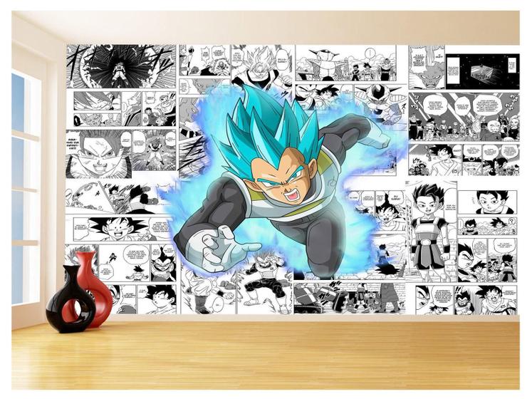 Imagem de Papel De Parede Dragon Ball Vegeta Blue Anime 3,5M Dbz693