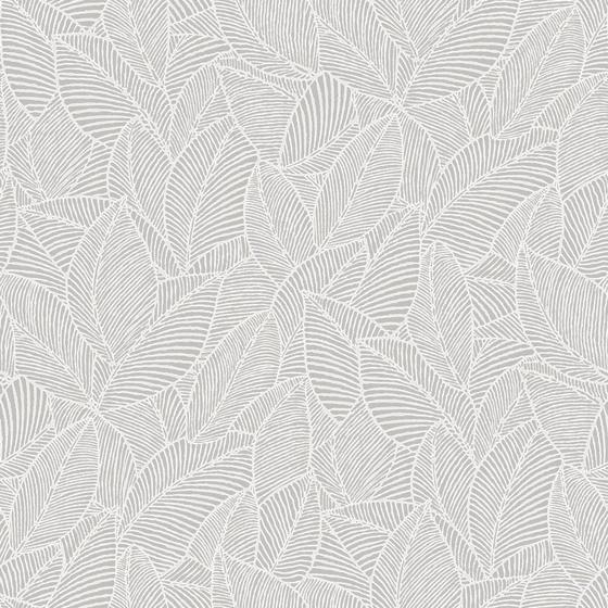 Imagem de Papel de Parede Essencial - Ess1028 Folhas Azul/ Branco - Rolo Fechado de 53cm x 10Mts