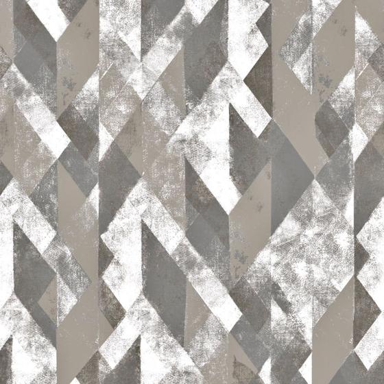 Imagem de Papel de Parede Essencial - Ess1048 Geometrico Cinza/Branco - Rolo Fechado de 53cm x 10Mts