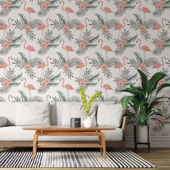 Imagem de Papel de parede Flamingos 