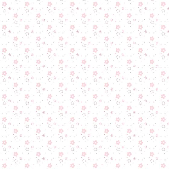 Imagem de Papel de Parede Floral Rosa Infantil Adesivo 2,70x0,57m