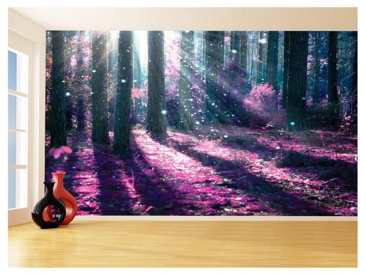 Imagem de Papel De Parede Floresta Encantada Árvore Luz 3,5M Xna222