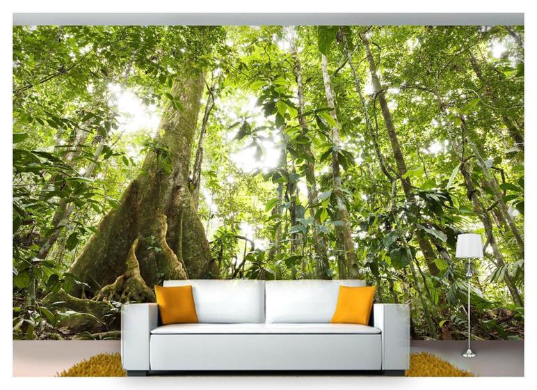 Imagem de Papel De Parede Floresta Natureza Árvores 3D 3M² Xna179