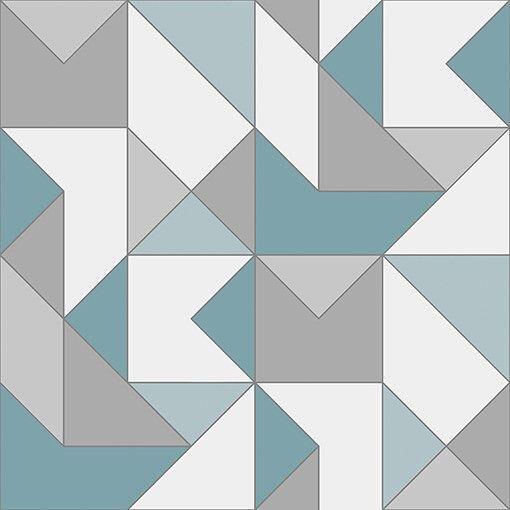 Imagem de Papel de Parede Geometrico Azul - Bobinex Contemporaneo - 4106