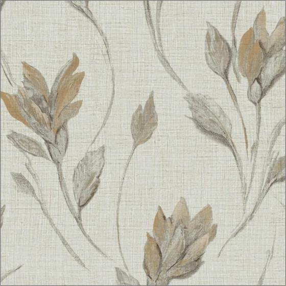 Imagem de Papel de Parede Immagina 2609 Floral Cinza Marrom Vinilico