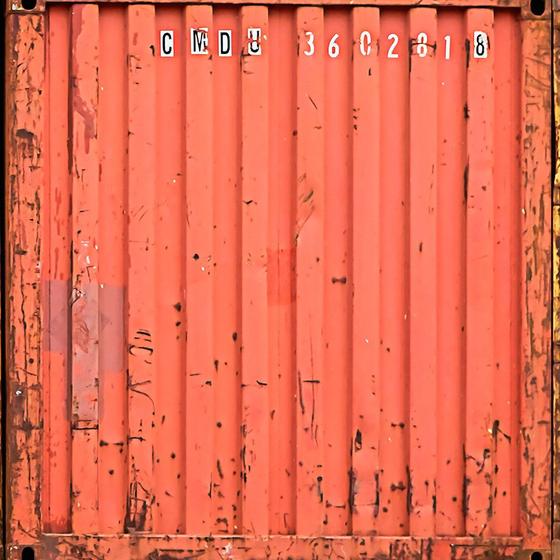 Imagem de Papel de Parede Industrial Container Vermelho Coral Azul 18m