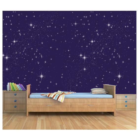 Imagem de Papel de Parede Infantil Estrela Céu Espaço Adesivo M56