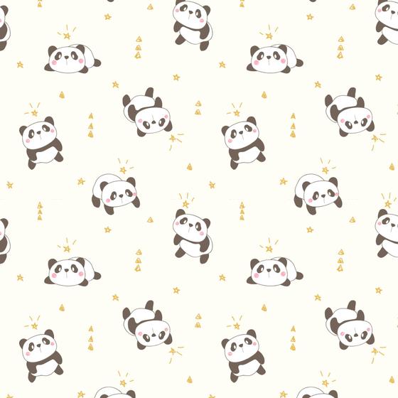 Imagem de Papel de Parede Infantil Panda 2,70x0,57m