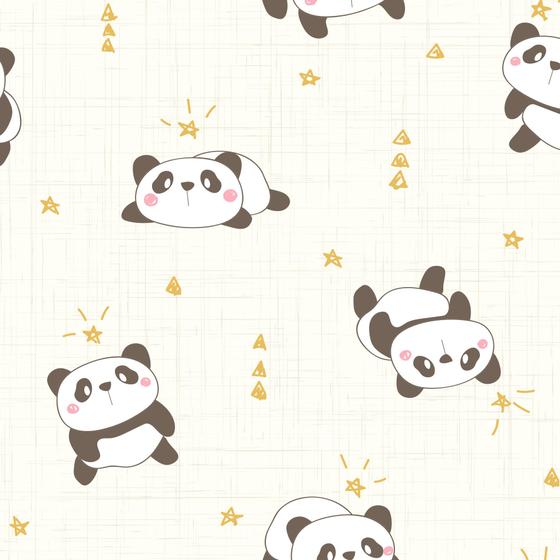 Imagem de Papel de Parede Infantil Panda 2,70x0,57m