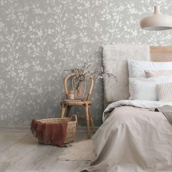 Imagem de Papel de Parede Ivy Floral Cinza 681230