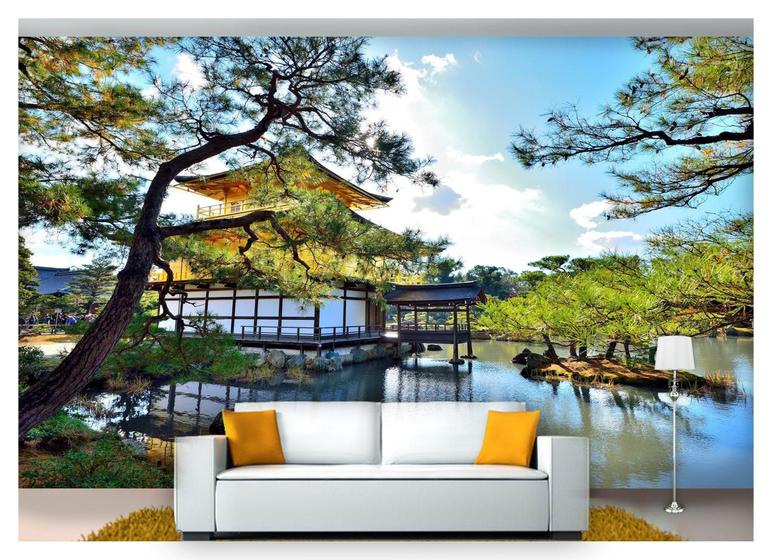 Imagem de Papel De Parede Jardim Japonês Árvore 3D Jjp09