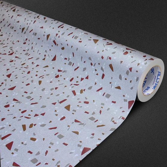 Imagem de Papel de Parede Lavavél Autoadesivo Alltak Decor Terrazzo Amazonita 1,00 X  0,61 - Ref.977D.84