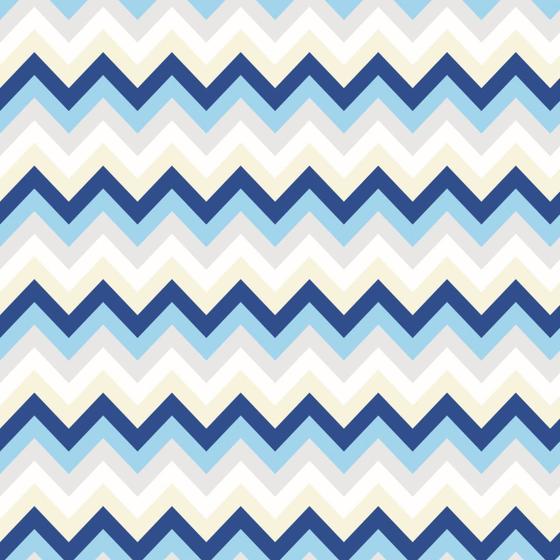 Imagem de Papel De Parede Lavável Chevrons Tons De Azul 18m