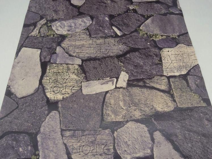 Imagem de Papel de Parede Lavável -Cinza com detalhes - Rolo com 10m x 53cm  - LMS-PPD-959071