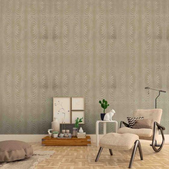 Imagem de Papel de Parede Lavável Raum Dourado Vinílico Para Decoração Sala Quarto 10 metros