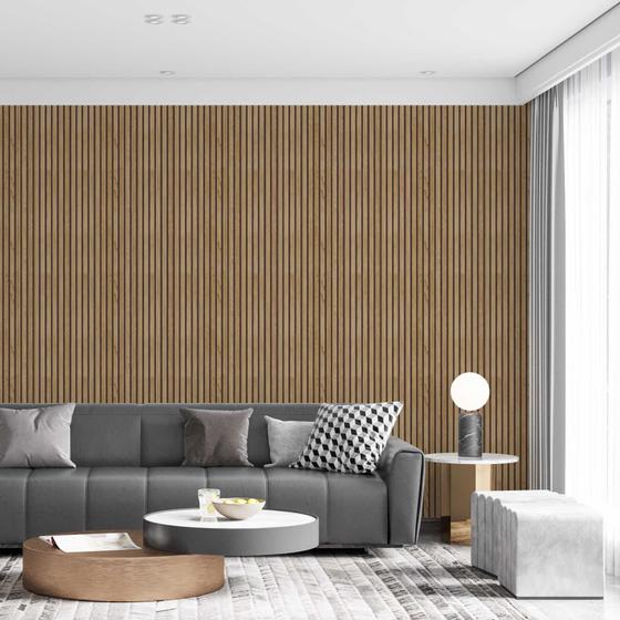 Papel De Parede Madeira Ripada Clara Ripa Fina - GH Papel de Parede ...