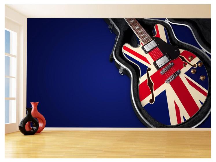 Imagem de Papel De Parede Musica Guitarra Uk Inglaterra 3,5M Mus106