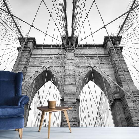 Imagem de Papel de Parede New York Brooklyn Bridge Sala Adesivo - 416pcm