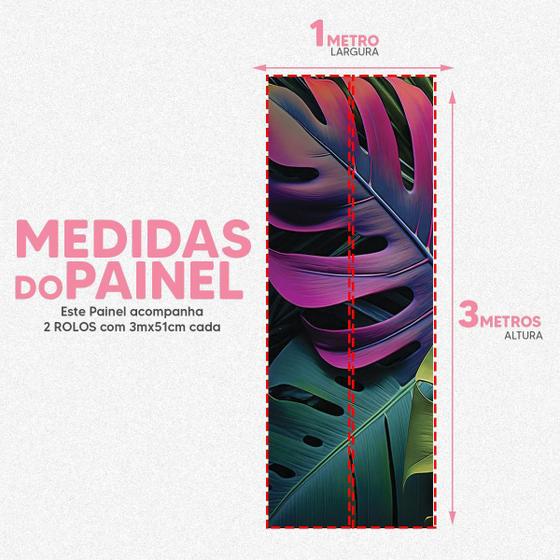 Imagem de Papel De Parede Painel 3D Costela De Adão Colorida 1M