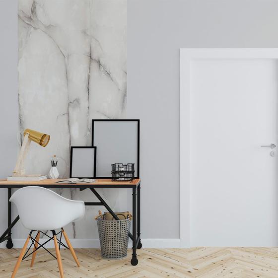 Imagem de Papel de Parede Painel 3D Mármore Carrara Branco 1M Auto Colante Lavável Revestimento Brilhoso