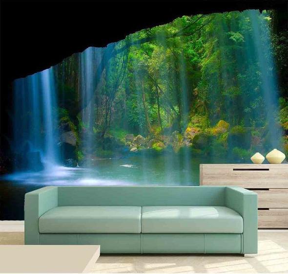 Imagem de Papel de Parede - Painel Adesivo Cachoeira 3D 1M² na 068