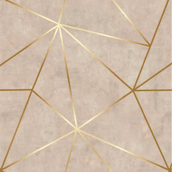 Imagem de Papel De Parede Para Quarto Casal e Sala Rose Fio Gold 15m