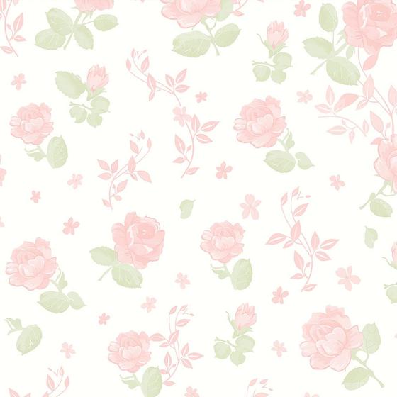 Papel de parede Para Quartos E Sala floral romance Com Fundo Branco E Flores Rosa 1 Metro Menor preço em Papel de parede Para Quartos E Sala floral romance Com Fundo Branco E Flores Rosa 1 Metro
