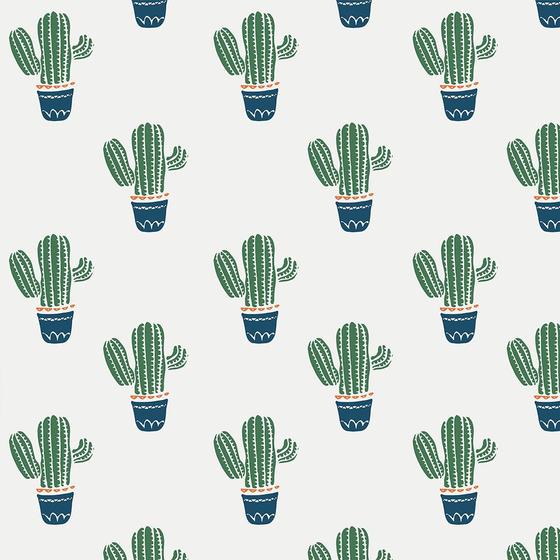 Imagem de Papel De Parede Para Sala E Quarto Infantil Com Cactos