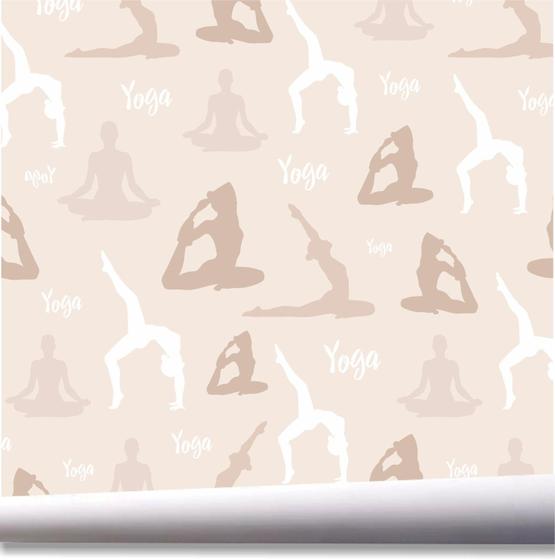 Imagem de Papel De Parede Pilates Yoga Exercícios Kit 02 Rolos A745