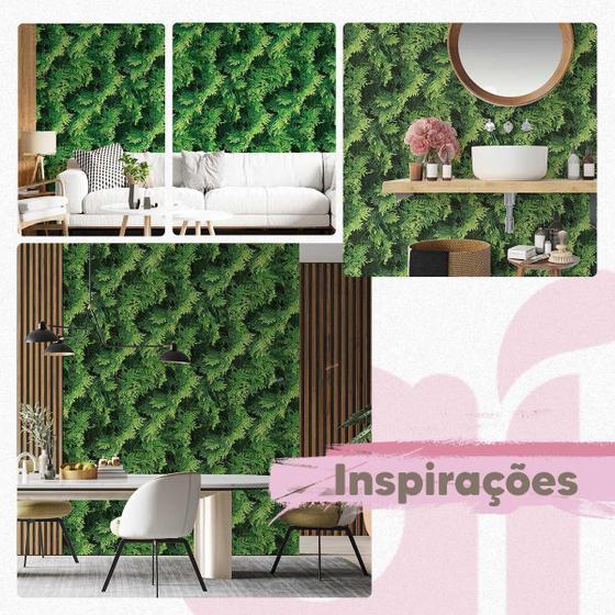 Imagem de Papel De Parede Plantas Verde Efeito 3D Tuia Hilandesa 18M