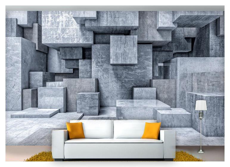 Imagem de Papel De Parede Profundo Mármore Cubos 3D At45