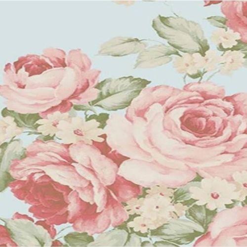 Imagem de Papel De Parede Romântico Abby Rose 3 Floral Azul Ab27615