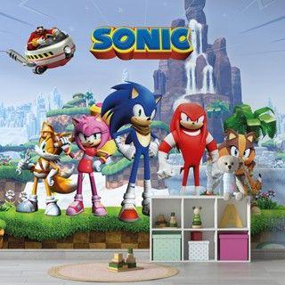 Imagem de Papel de Parede Sonic 3D  Heróis em Ação  Decoração Gamer e Infantil