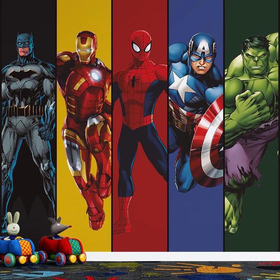 Papel de parede Super-Heróis batman, homem de ferro, homem aranha ...