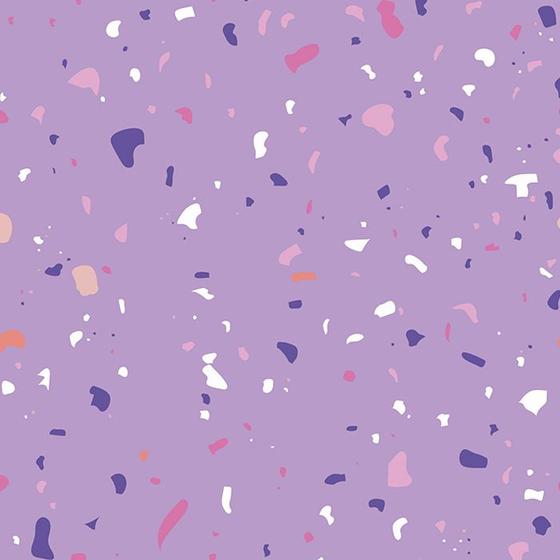 Imagem de Papel de Parede Terrazo Infantil Feminino Roxo