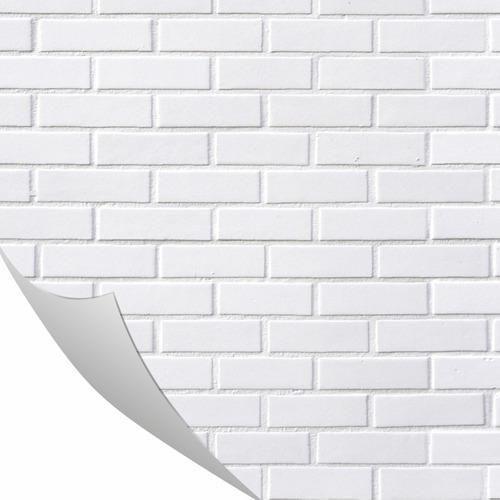 Imagem de Papel De Parede Tijolinho Branco Auto Colante 0,57 X 3M