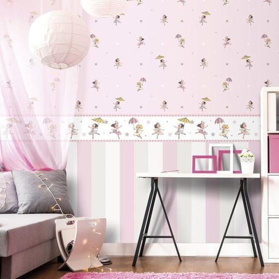 Imagem de Papel de Parede Treboli Rosa Bailarinas 5822 - Rolo: 10m x 0,53m