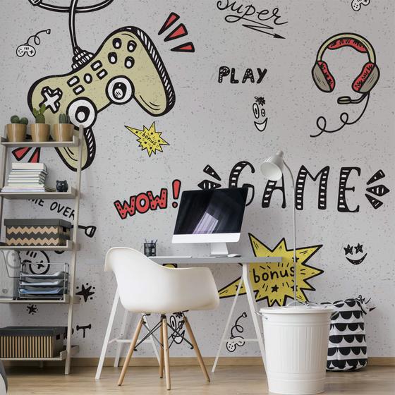 Imagem de Papel de Parede Video Game para Quarto Gamer Painel 6m²