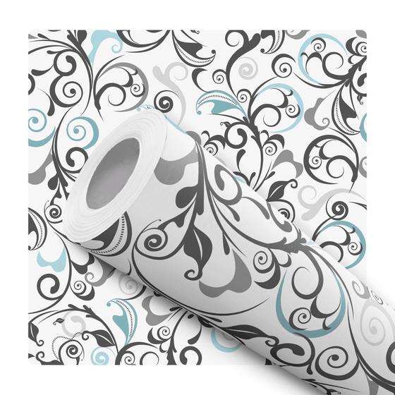 Imagem de Papel de Parede Vinílico Floral Arabesco Classico Sala Quarto 12m