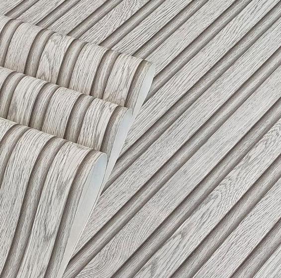 Papel de Parede Vinílico Ripado Madeira Relevo Importado - Casa Beni ...