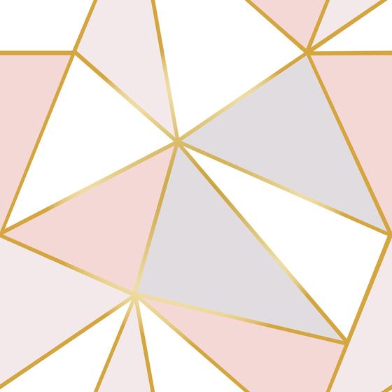 Imagem de Papel De Parede Vinílico Roxo E Rosa Gold Quarto e Sala 2.5m