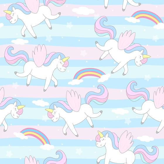 Papel de Parede Vinílico Unicórnio Rosa Branca Fundo Azul Sala Quarto Menor preço em Papel de Parede Vinílico Unicórnio Rosa Branca Fundo Azul Sala Quarto