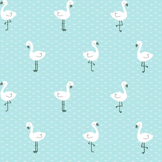 Imagem de Papel de parede wiler fofura baby - flamingos