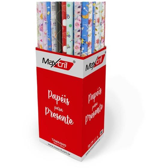 Papel de Presente 70X100CM Sortido Caixa com 100 Unidades - Waleu Imagem de Papel de Presente 70X100CM Sortido Caixa com 100 Unidades