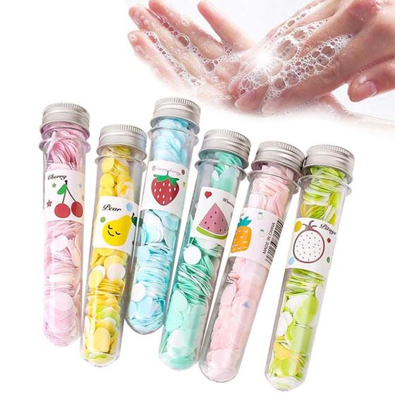 Imagem de Papel de Sabão RUTICH Mini Descartável - Pacote com 6 Unidades + Cubo de Armazenamento