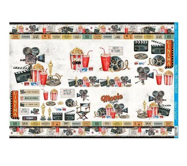Papel Decoupage Cinema Pd1049 34,3x49 Litoarte Decoupage Magazine