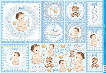 Papel Decoupage PD-949 Bebê Menino 34,3x49 - Litoarte Menor preço em Papel Decoupage PD-949 Bebê Menino 34,3x49 - Litoarte