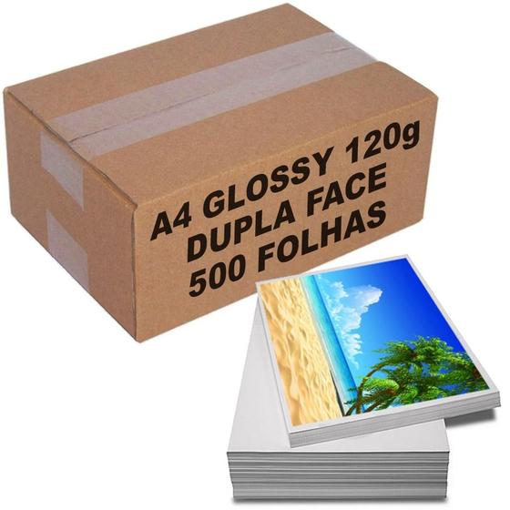 Imagem de Papel Fotográfico 120g A4 Glossy Dupla Face Brilh 500 Folha