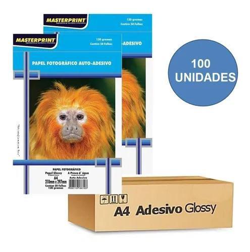 Papel Fotográfico Adesivo A4 Glossy 130g 100 Fls Masterprint Menor preço em Papel Fotográfico Adesivo A4 Glossy 130g 100 Fls Masterprint